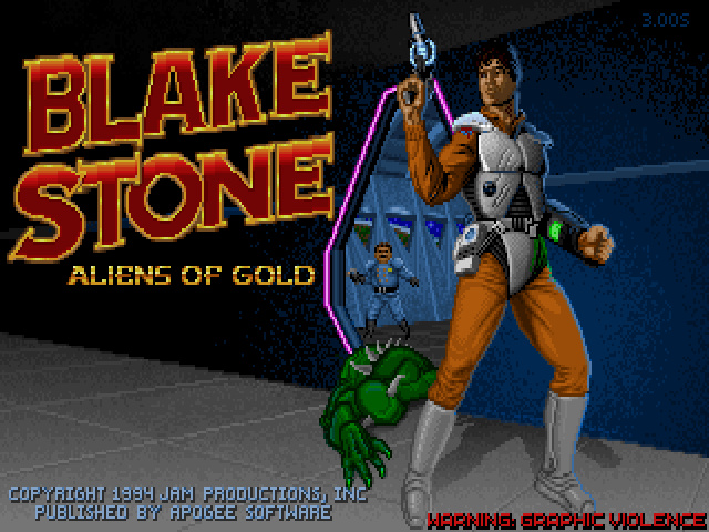 Blake Stone: Aliens of Gold title screen.